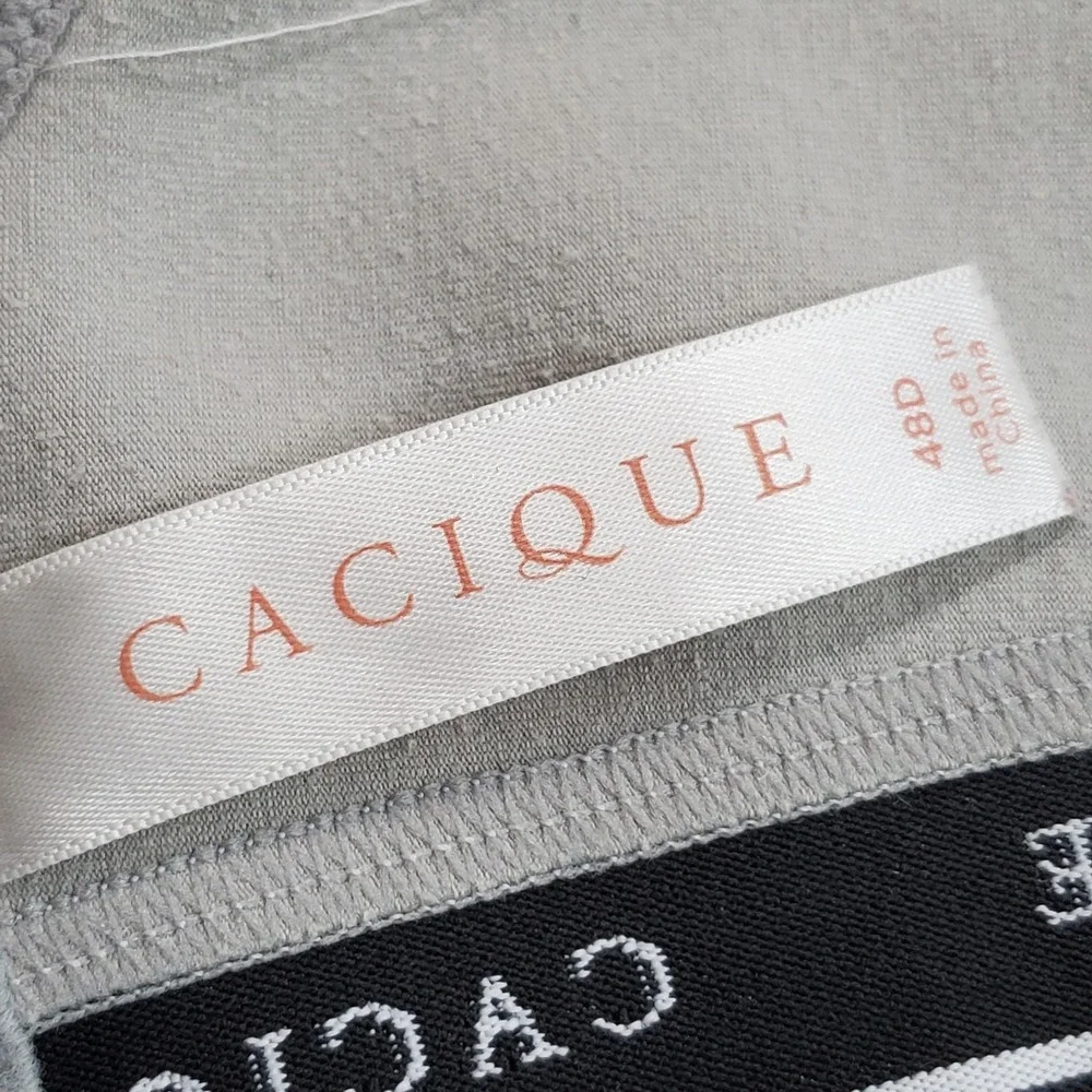 Cacique Women Bra 48D Gray Unlined Full Coverage No Wire